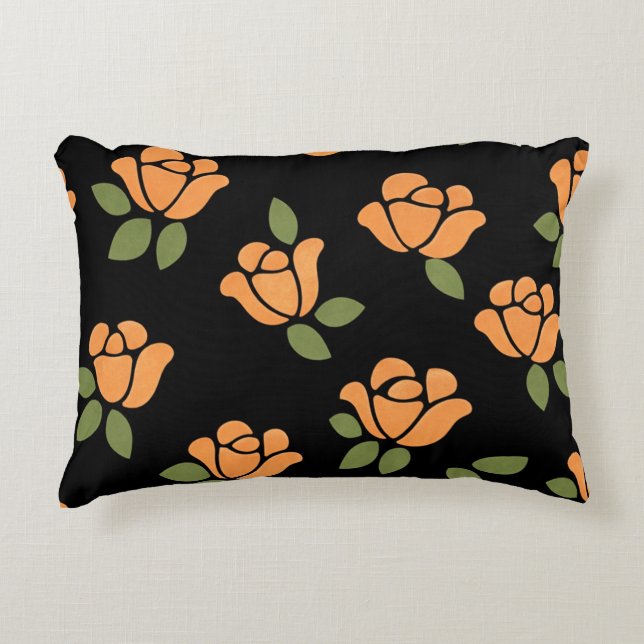 Coussins Décoratifs Orange et vert olive (Devant)