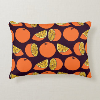 Coussins Décoratifs Oranges sans couture motif, texture vintage.