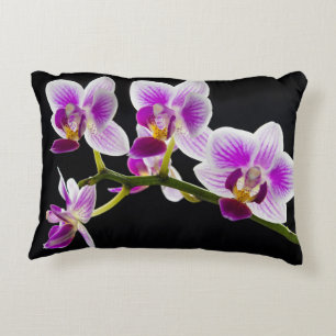 Coussins Décoratifs Orchidée blanche et violette