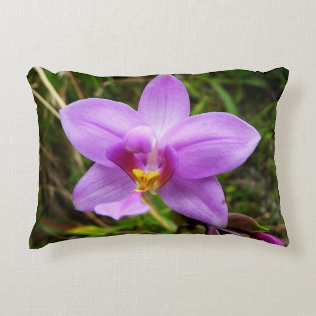 Coussins Décoratifs Orchidée sauvage violette Fleur tropicale (Devant)