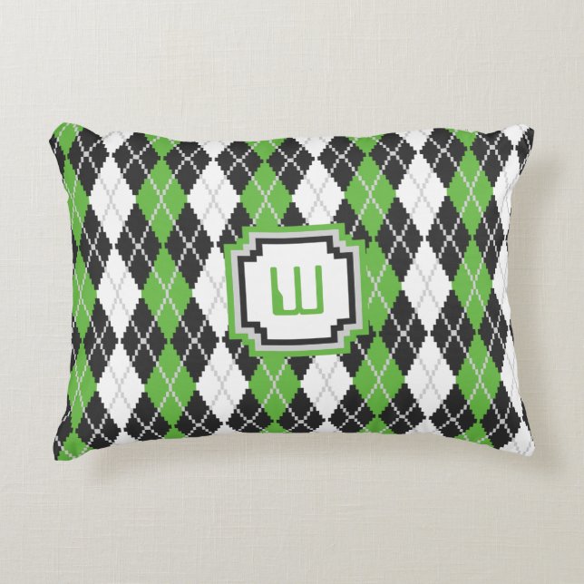 Coussins Décoratifs Oreiller à accent rétro Argyle (Devant)