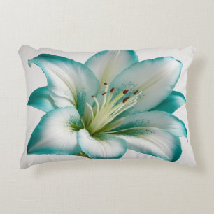 Coussins Décoratifs oreiller à fleur bleu turquoise