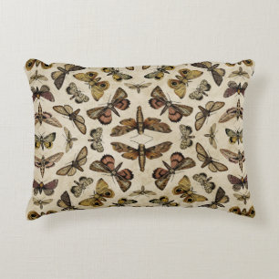 Coussins Décoratifs Oreiller à jet de papillons de nuit vintages