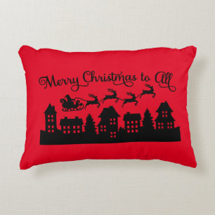 Coussins Décoratifs Oreiller à lancer du Père Noël et du renne