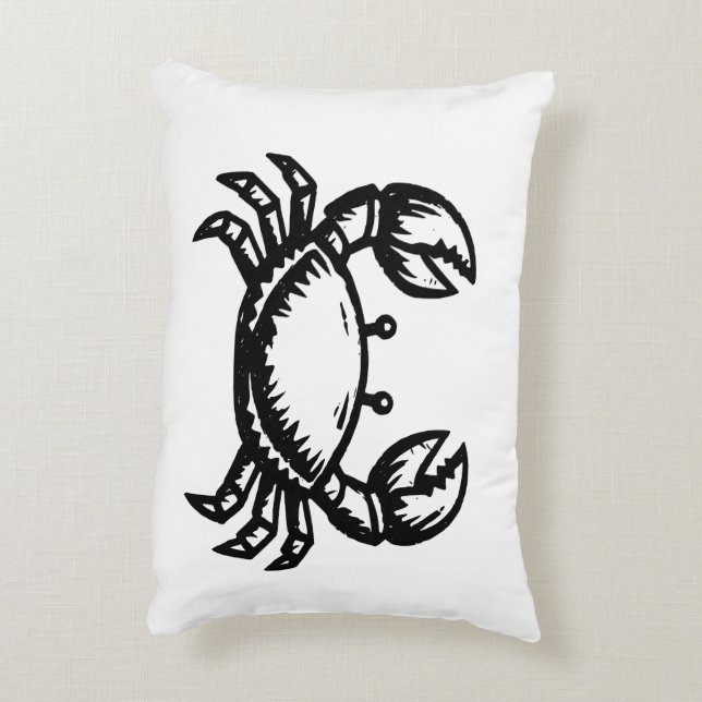 Coussins Décoratifs Oreiller à motif de crabe (Dos(Vertical))