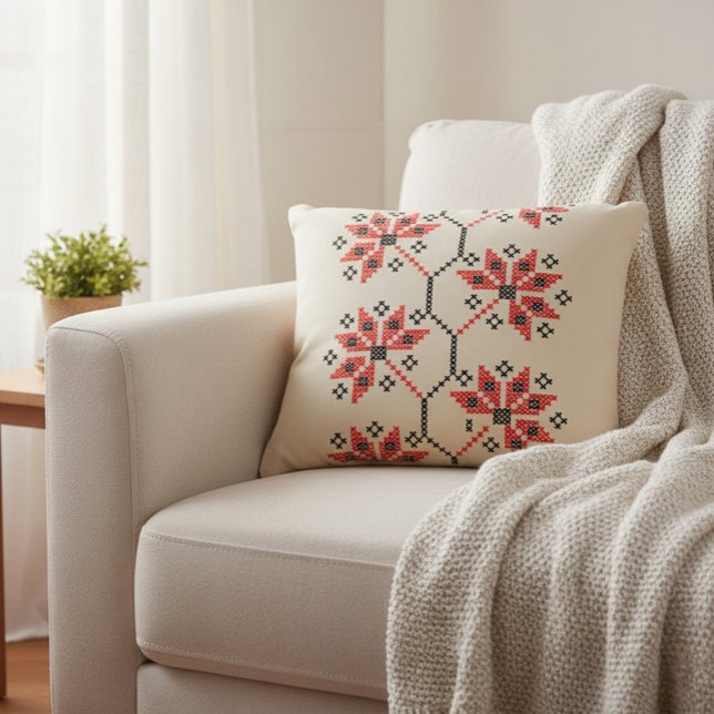 Coussins Décoratifs Oreiller à Throw brodé traditionnel ukrainien (Créateur téléchargé)