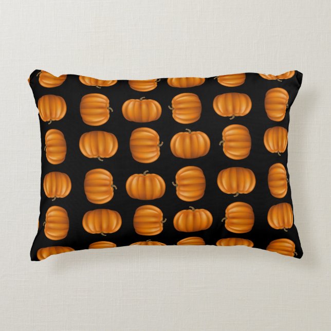 Coussins Décoratifs Oreiller accent citrouille 16" x 12" (Devant)