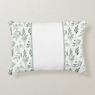 Coussins Décoratifs Oreiller accent de feuilles vertes