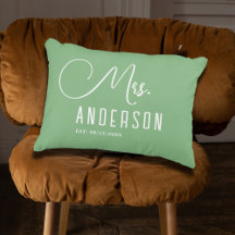 oreiller accent élégant classique vert sauge et bl