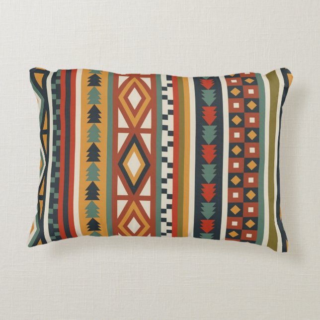 Coussins Décoratifs Oreiller accent guerrier autochtone (Dos)
