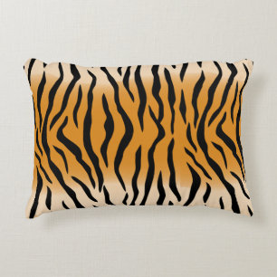 Coussins Décoratifs Oreiller accent motif peau de tigre sauvage
