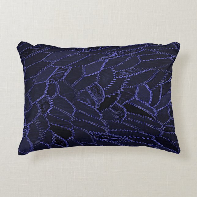 Coussins Décoratifs Oreiller accent noir et bleu (Devant)