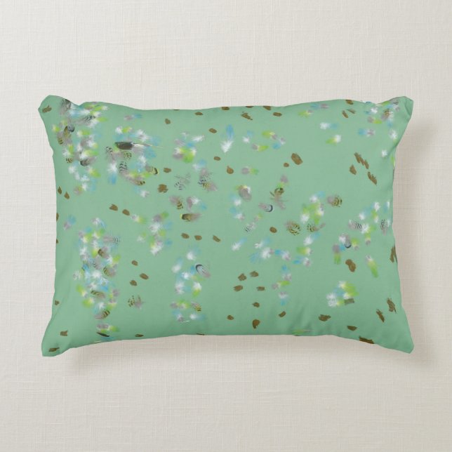 Coussins Décoratifs Oreiller accent oiseaux de forêt (Devant)