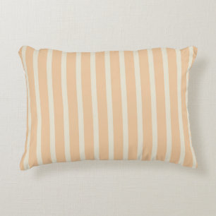 Coussins Décoratifs Oreiller accent rayé or et crème moderne