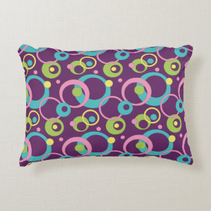 Coussins Décoratifs Oreiller accentué de cercles violets funky
