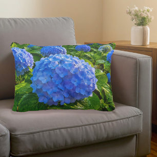 Coussins Décoratifs Oreiller accentué de hortensias bleus