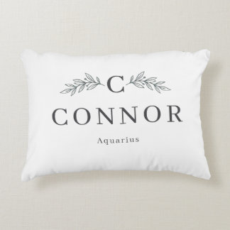 Coussins Décoratifs Oreiller accentué de monogramme de zodiaque person