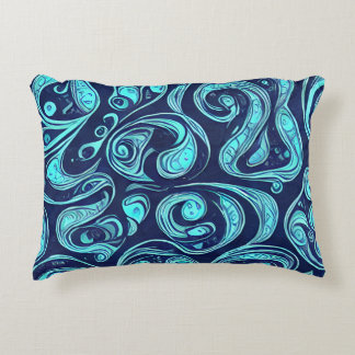 Coussins Décoratifs Oreiller accentué de nuances bleues