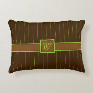 Coussins Décoratifs Oreiller accentué de rayures au citron vert et au