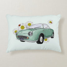 Oreiller accentué Figaro vert émeraude