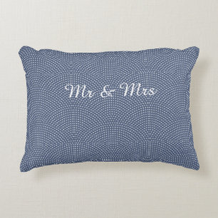 Coussins Décoratifs Oreiller accentué M. et Mme bleu