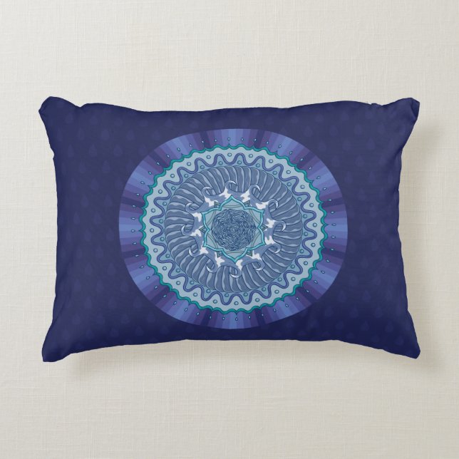 Coussins Décoratifs Oreiller accentué Mandala d'eau (Devant)