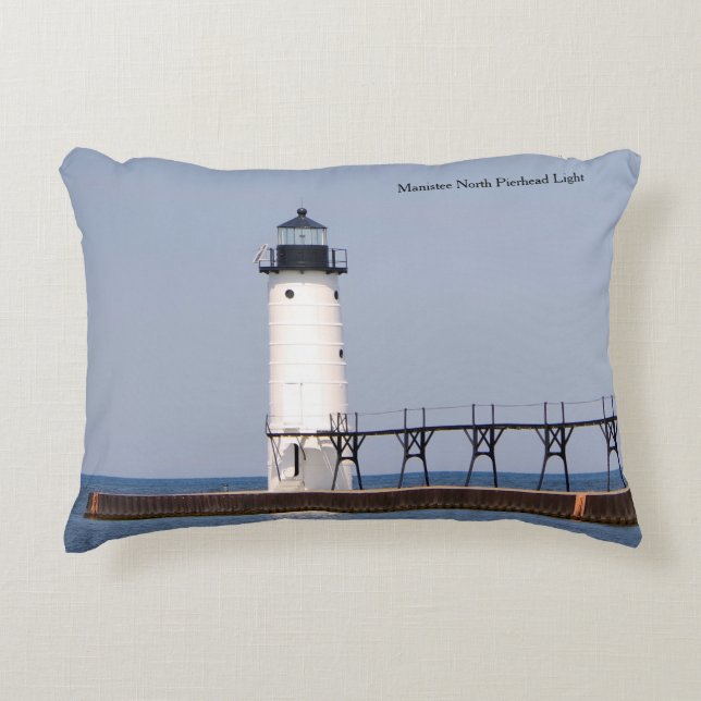 Coussins Décoratifs oreiller accentué Manistee North Pierhead Light (Devant)
