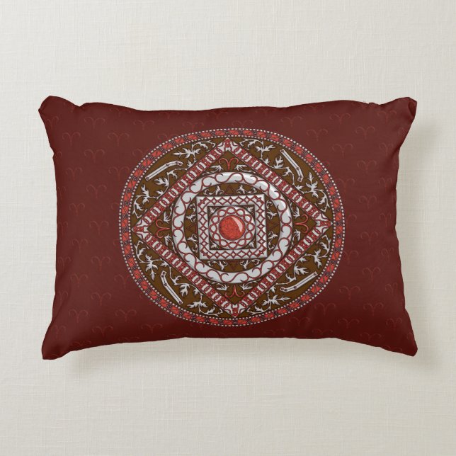Coussins Décoratifs Oreiller accentuel mandala Bélier (Devant)