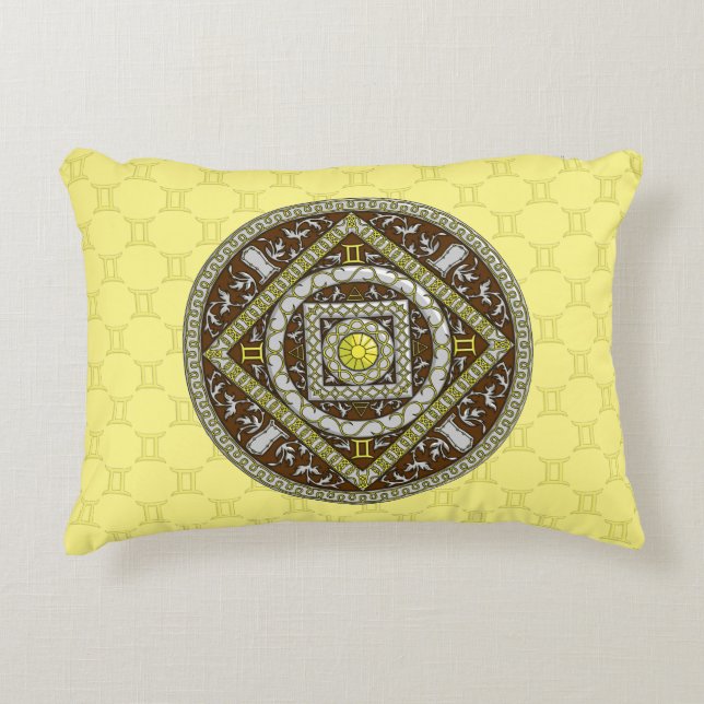 Coussins Décoratifs Oreiller accentuel mandala Gémeaux (Devant)
