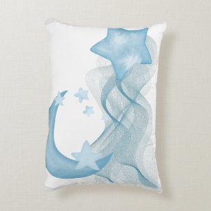 Coussins Décoratifs Oreiller aquarelle étoile et lune fantaisiste