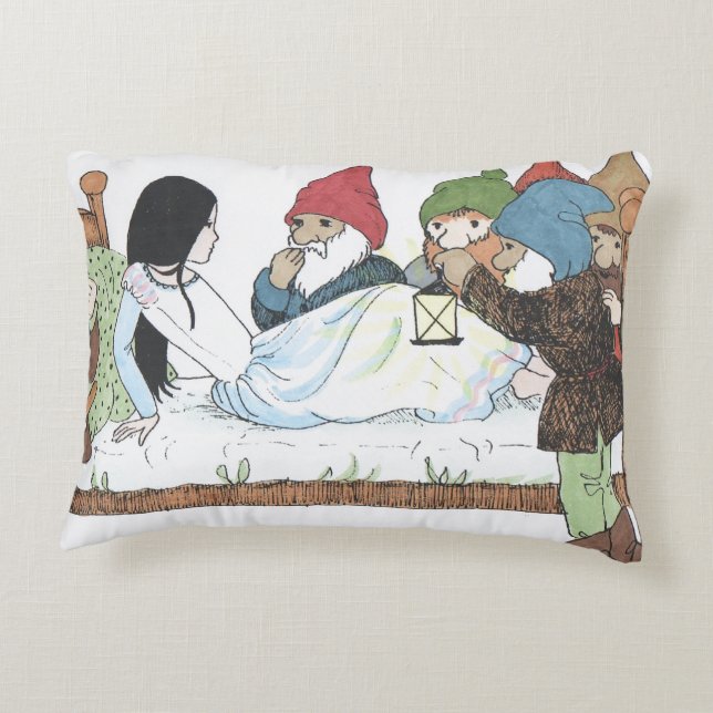 Coussins Décoratifs Oreiller Belle Image Antique Blanche-Neige Vintage (Dos)