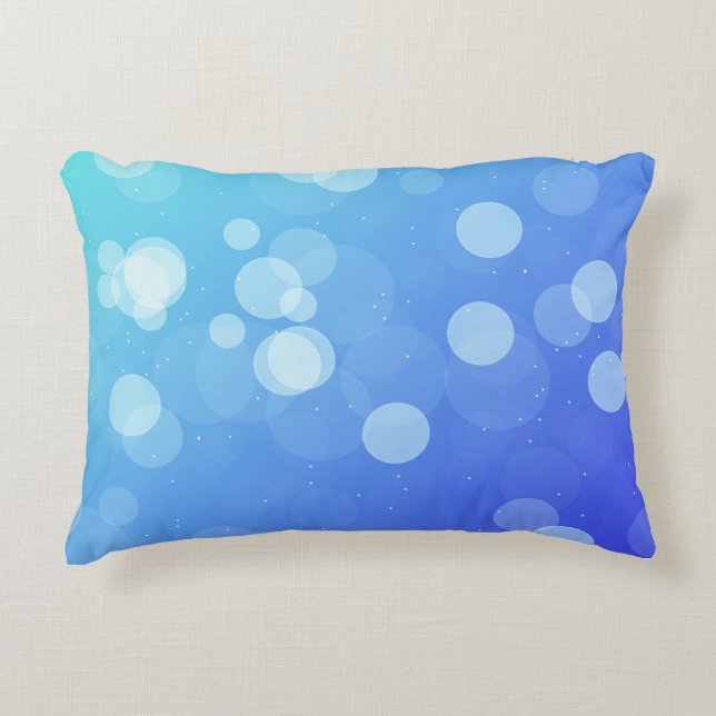 Coussins Décoratifs Oreiller bleu avec un design à dégradé abstrait (Devant)
