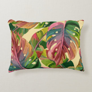 Coussins Décoratifs Oreiller botanique aux feuilles de Monstera tropic