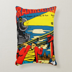 Coussins Décoratifs Oreiller de bande dessinée drôle de Frankenstein d