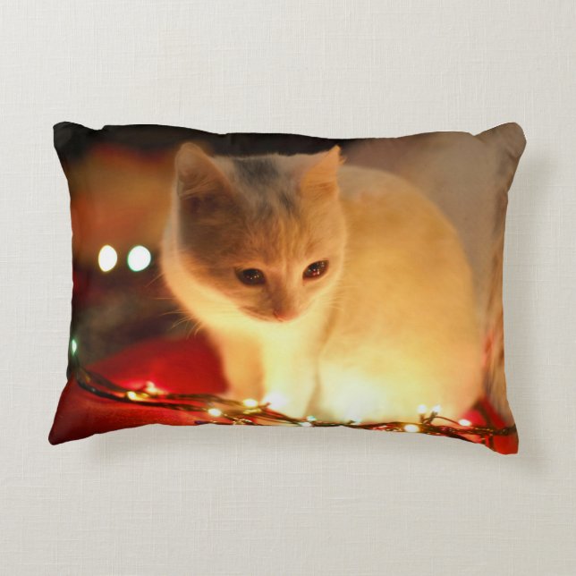 Coussins Décoratifs oreiller de chat de Noël (Dos)