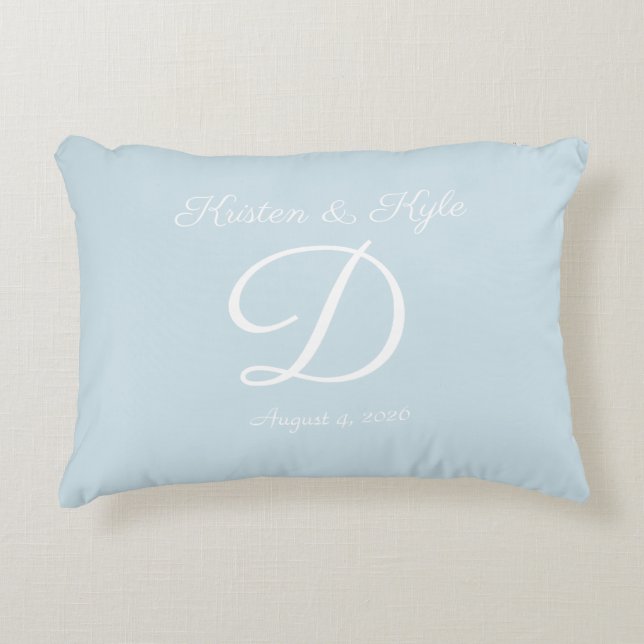 Coussins Décoratifs Oreiller de décoration avec monogramme pour cadeau (Devant)