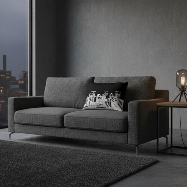 Coussins Décoratifs Oreiller de décoration avec vue industrielle sur l (Créateur téléchargé)