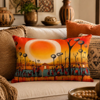 Coussins Décoratifs Oreiller de décoration Botswana Sunset 16x12