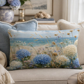 Coussins Décoratifs Oreiller de décoration Hydrangea Côtière 16x12