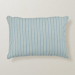 Coussins Décoratifs Oreiller de décoration rayé bleu classique