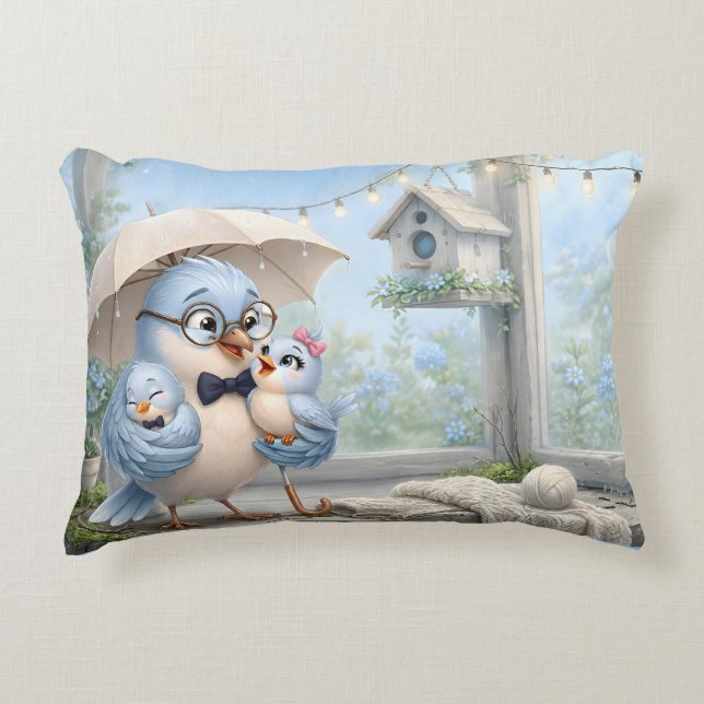 Coussins Décoratifs Oreiller de jet Cozy Father Bird (Devant)