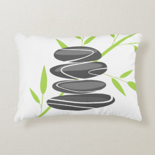 Coussins Décoratifs Oreiller de spa relaxant avec pierres zen et impre