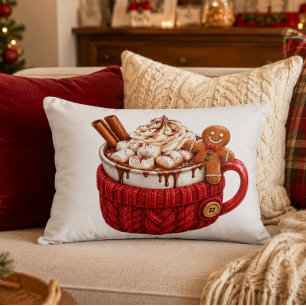 Coussins Décoratifs Oreiller décoratif Chocolat chaud de Noël 16x12