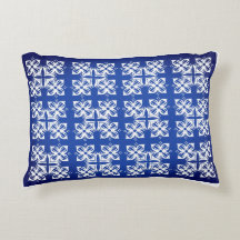 Oreiller en coton accentué de motif traditionnel