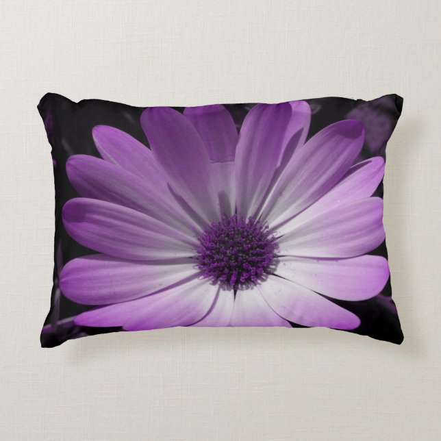 Coussins Décoratifs Oreiller Fleur de Marguerite Violette (Devant)