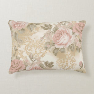 Coussins Décoratifs Oreiller jeté avec impression de roses victorienne