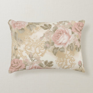 Coussins Décoratifs Oreiller jeté avec impression de roses victorienne