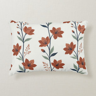Coussins Décoratifs Oreiller lombaire à vigne florale en terre cuite e