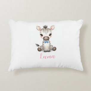 Coussins Décoratifs Oreiller Lombaire pour Nurserie Bébé Zèbre   Nom P