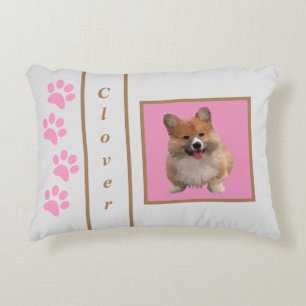 Coussins Décoratifs Oreiller personnalisé avec accent Adorable Corgi G